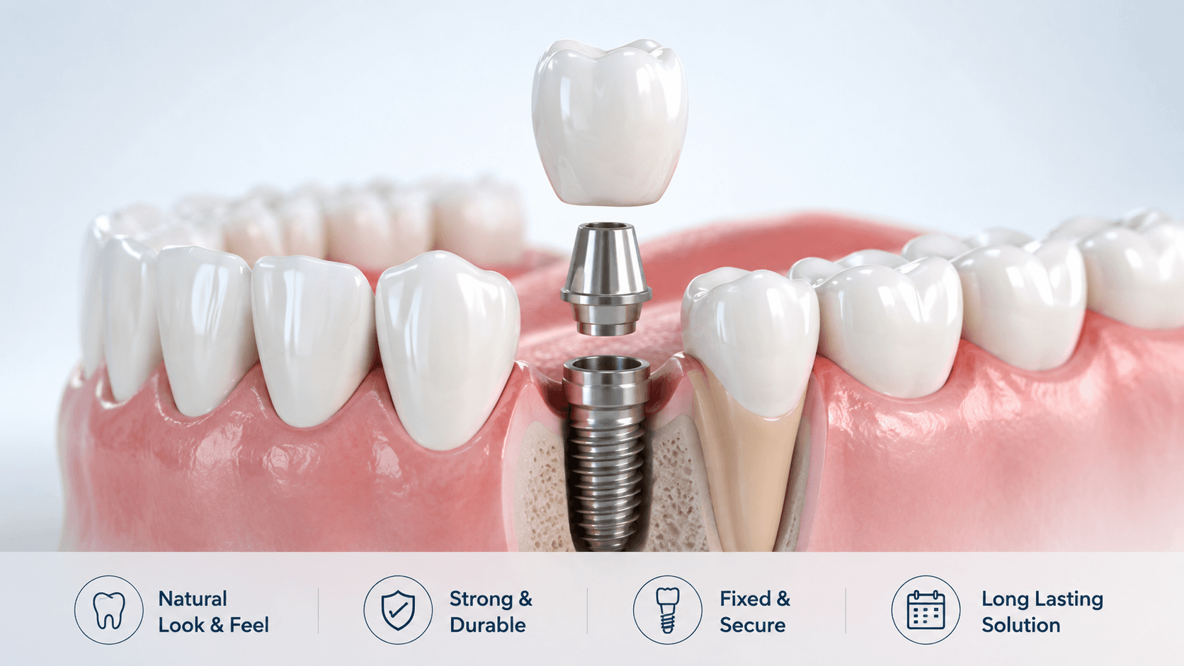 Dental implants [fixed teeth]